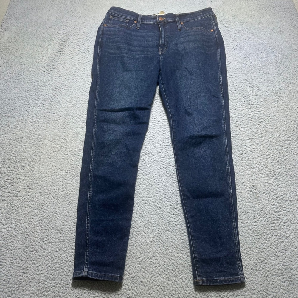 Madewell Womens 31 10" High Rise Skinny Jeans Dark Wash Stretch Denim